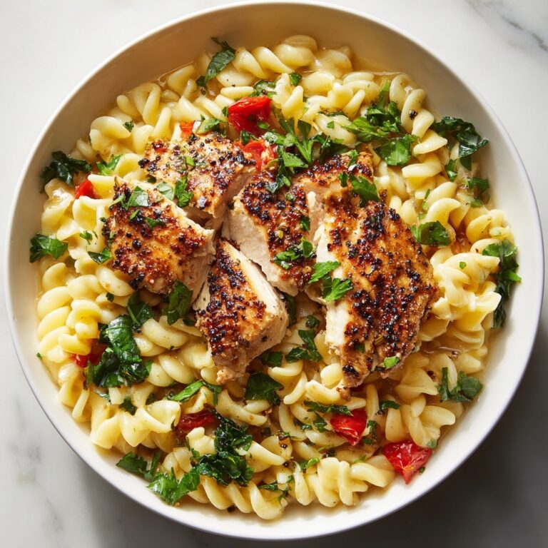 Garlic Butter Chicken Bites with Lemon Parmesan Linguine Recipe