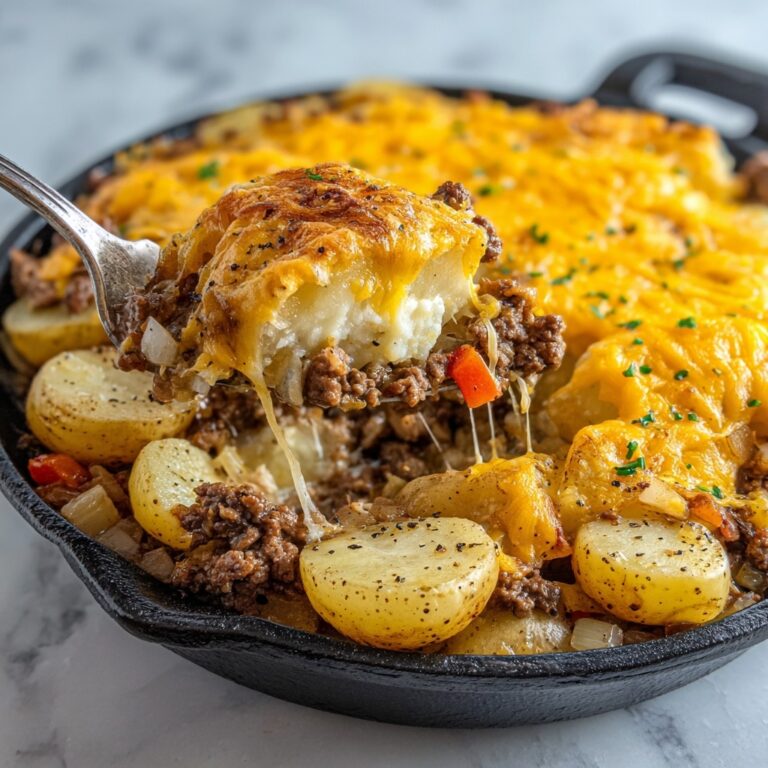 Hobo Casserole with Ground Beef and Cheddar Recipe