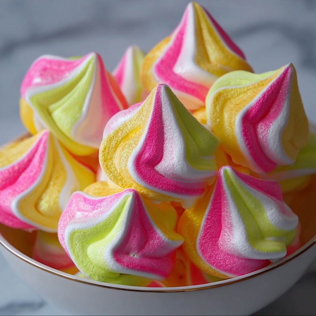 Rainbow Sherbet Meringues Recipe - Recipe Image