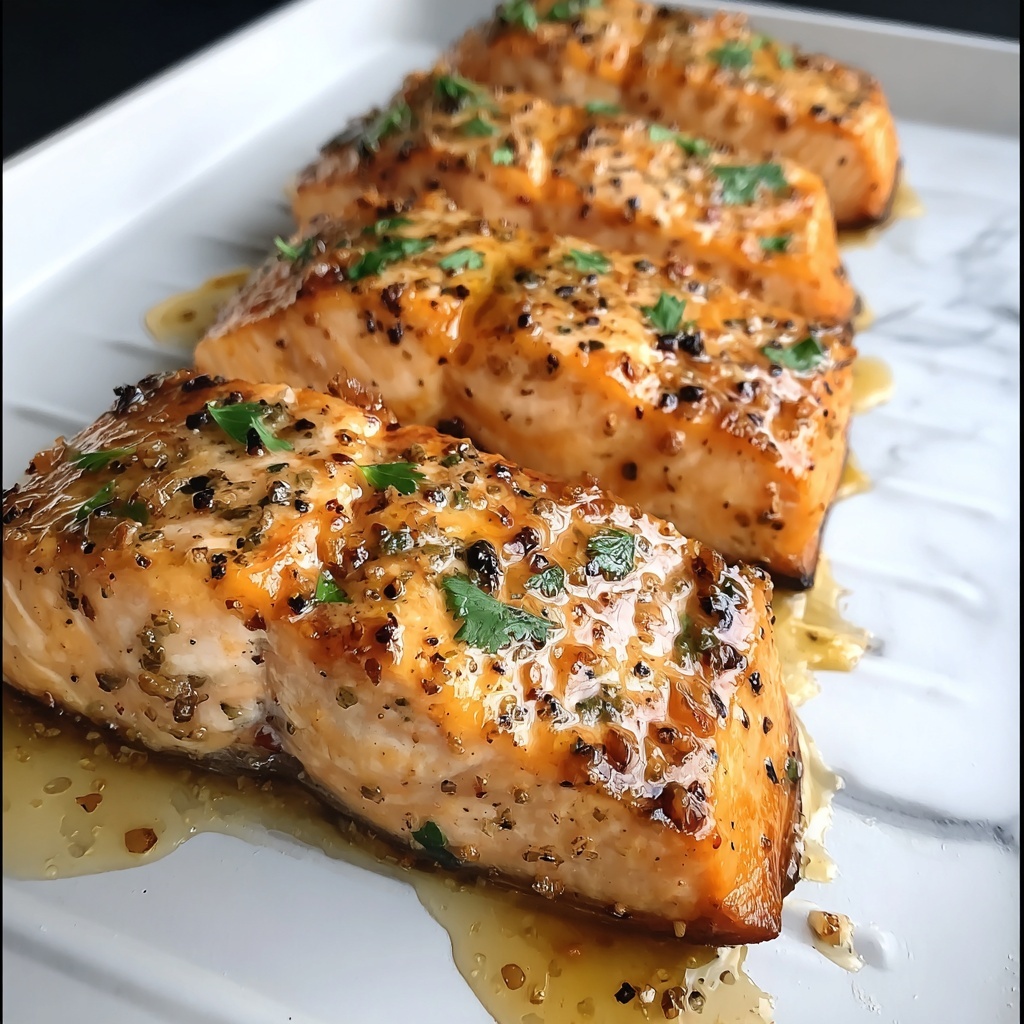Air Fryer Honey Mustard Glazed Salmon Recipe - Recipe Image
