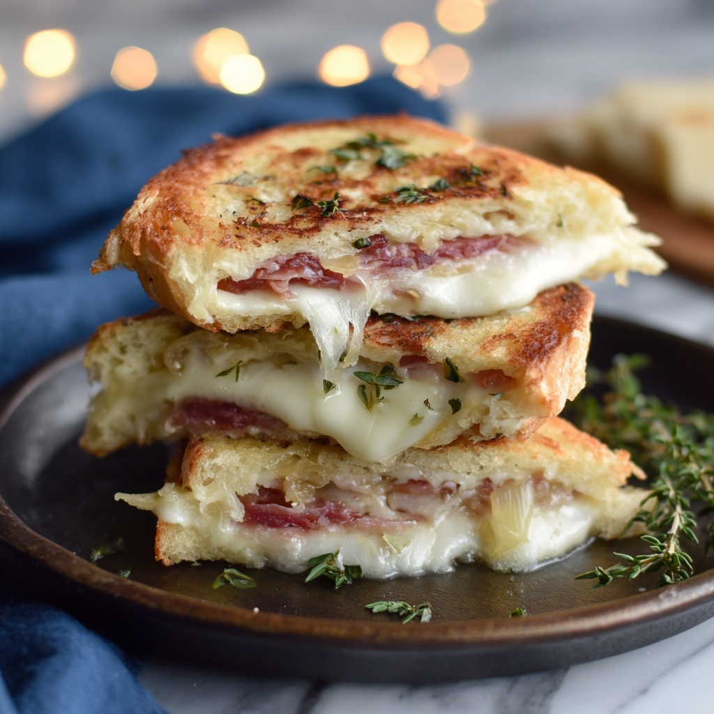 French Onion and Apple Grilled Cheese Recipe - Recipe Image