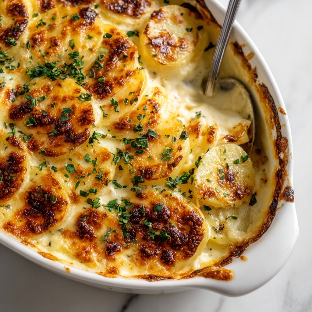 Dad’s Creamy & Cheesy Au Gratin Potatoes Recipe - Recipe Image