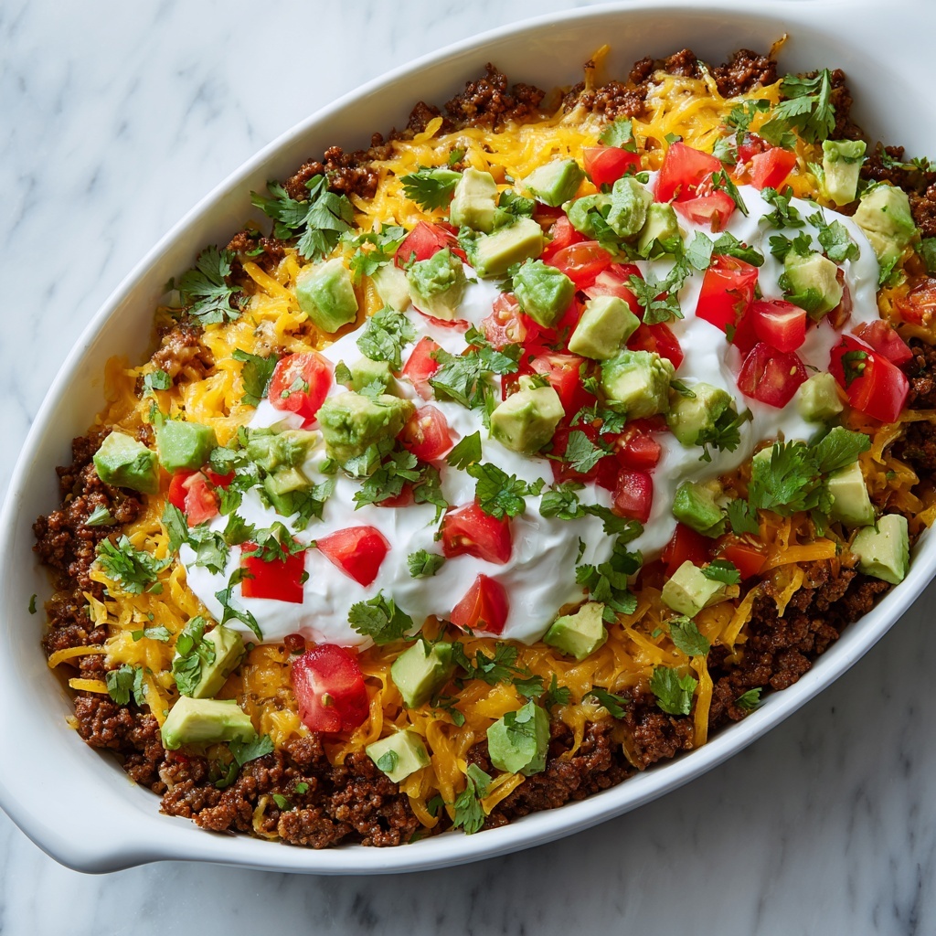 Skinny Taco Dip for a Crowd Recipe - Recipe Image