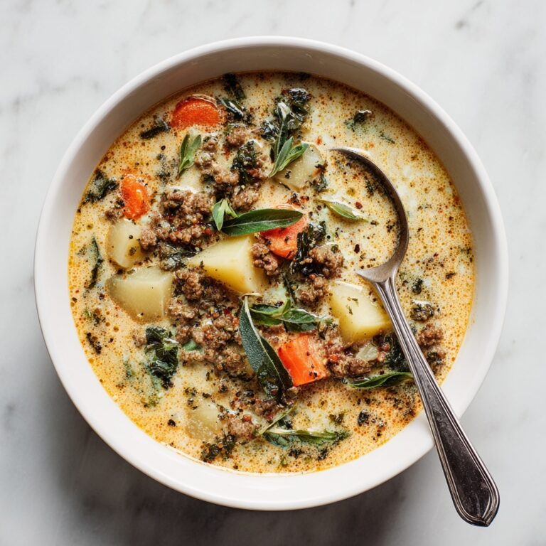 Creamy Crockpot Potato and Hamburger Soup Recipe