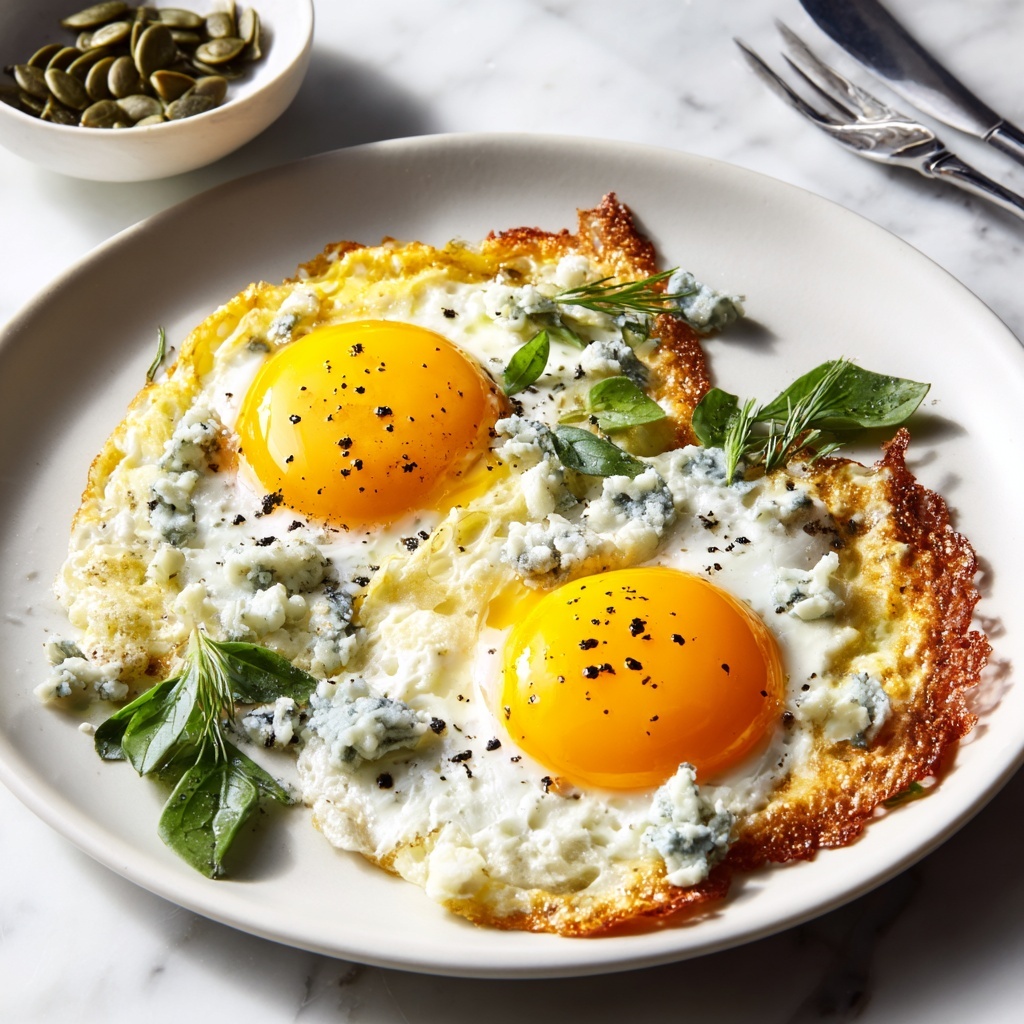 Crispy Feta Fried Eggs Recipe - Recipe Image