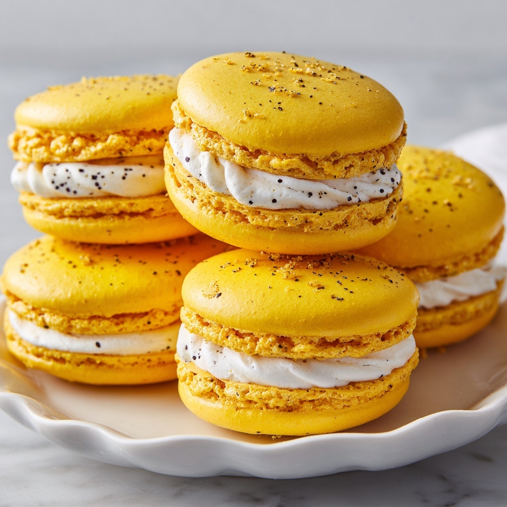 Lemon Poppy Seed Macarons Recipe - Recipe Image