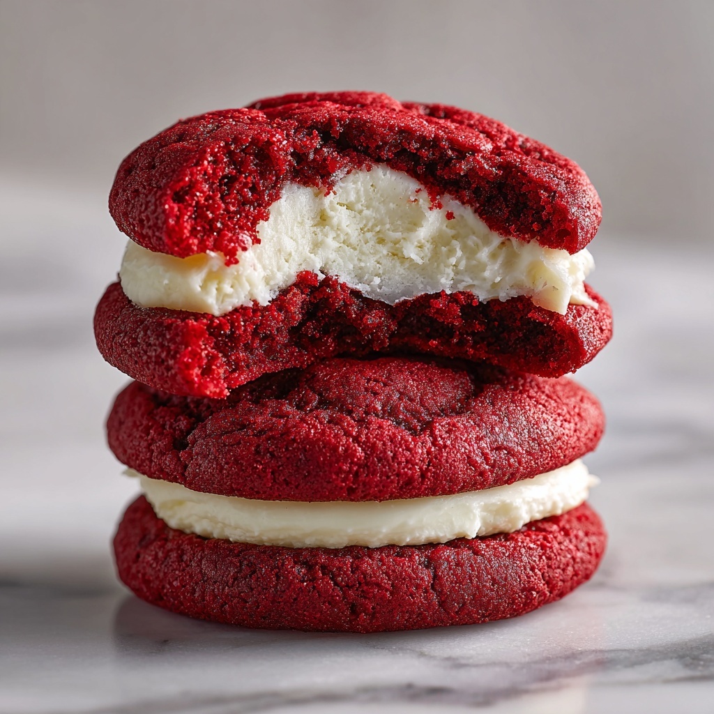 Red Velvet Cheesecake Stuffed Cookies Recipe - Recipe Image