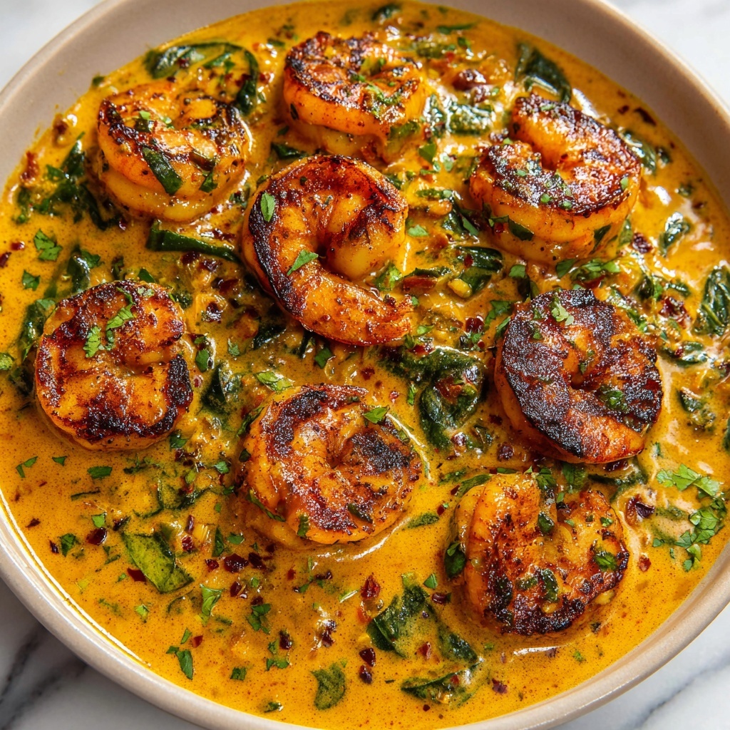 Sautéed Shrimp in Creamy Saffron Sauce Recipe - Recipe Image