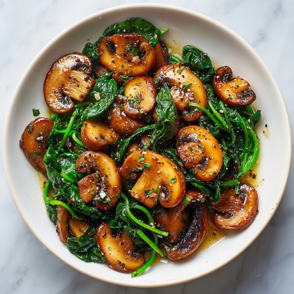 Sautéed Mushrooms with Spinach Recipe - Recipe Image