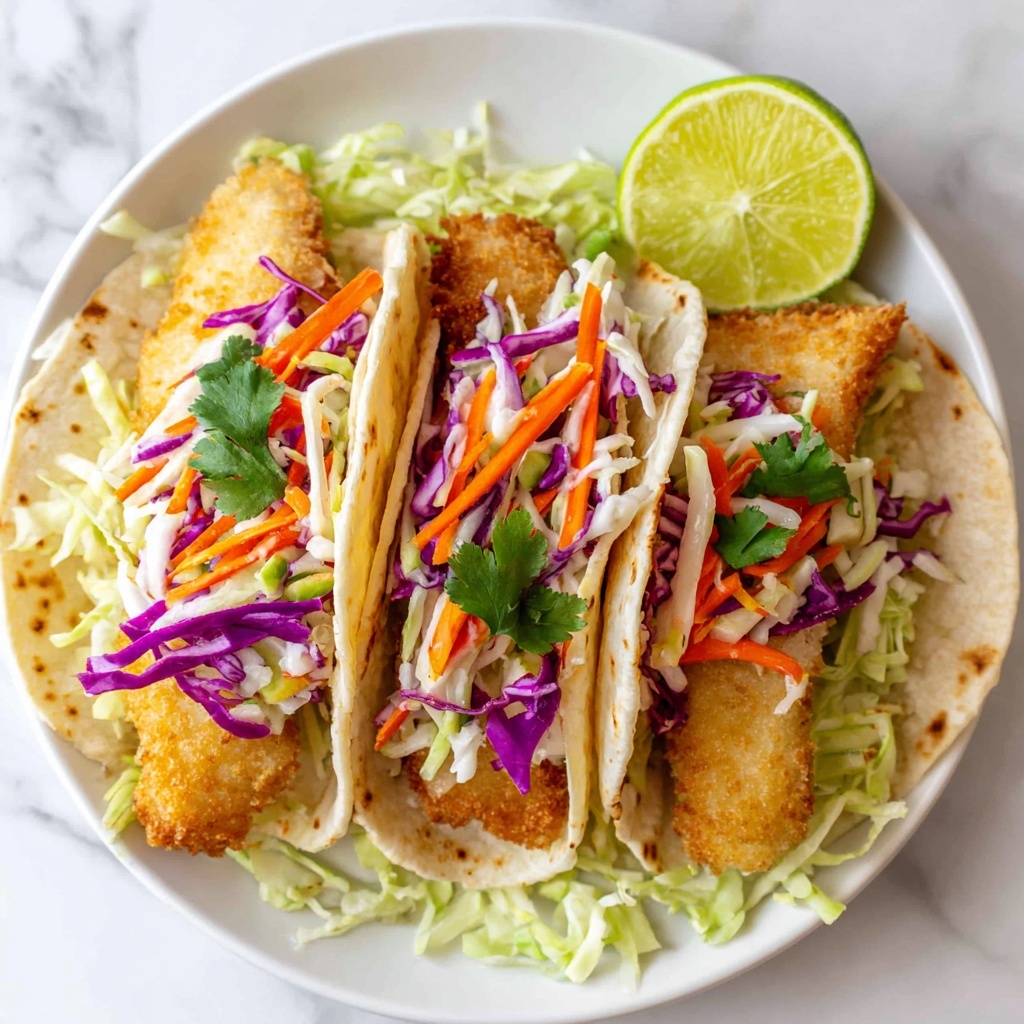 Crispy Fish Tacos with Cilantro Lime Slaw Recipe - Recipe Image