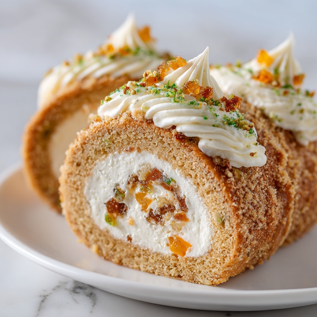 Carrot Cake Roll with Cream Cheese Frosting Recipe - Recipe Image