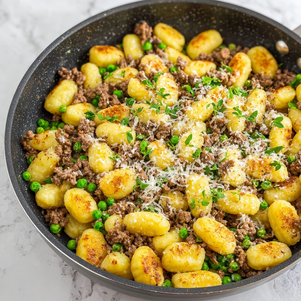 Gnocchi with Peas and Sausage Skillet Dinner Recipe - Recipe Image