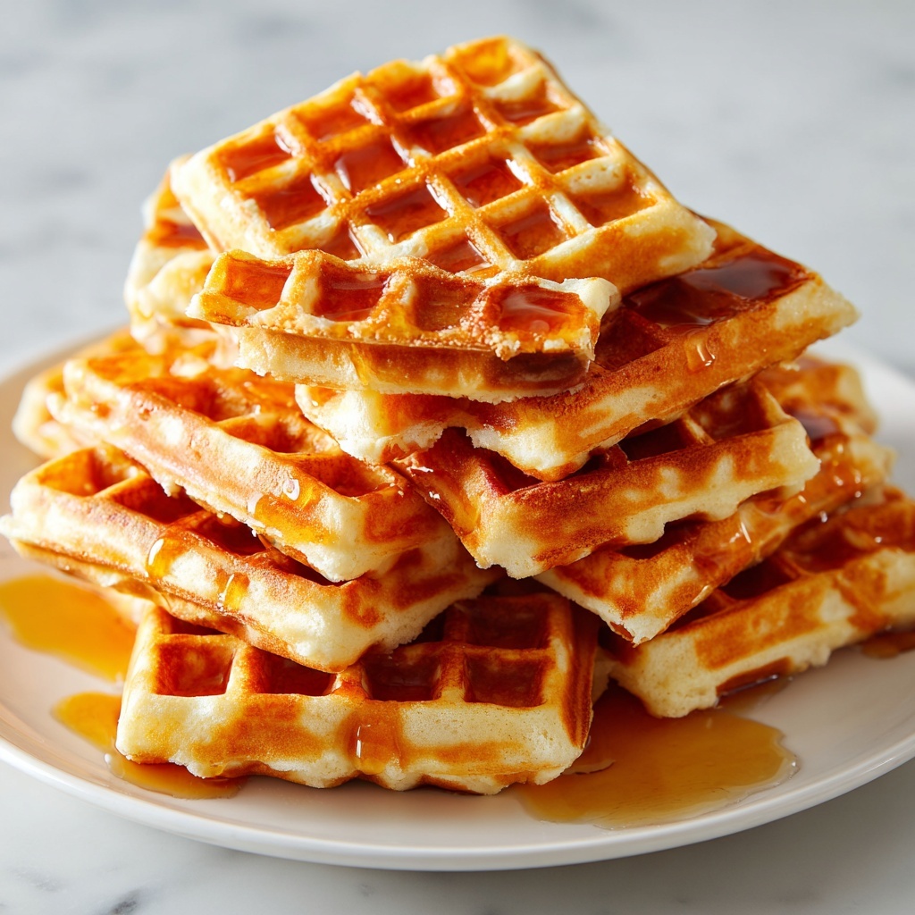 Cornbread Waffle Bites with Honey Butter Syrup Recipe - Recipe Image