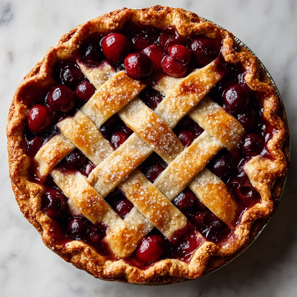 Baked Fresh Cherry Pie Recipe - Recipe Image