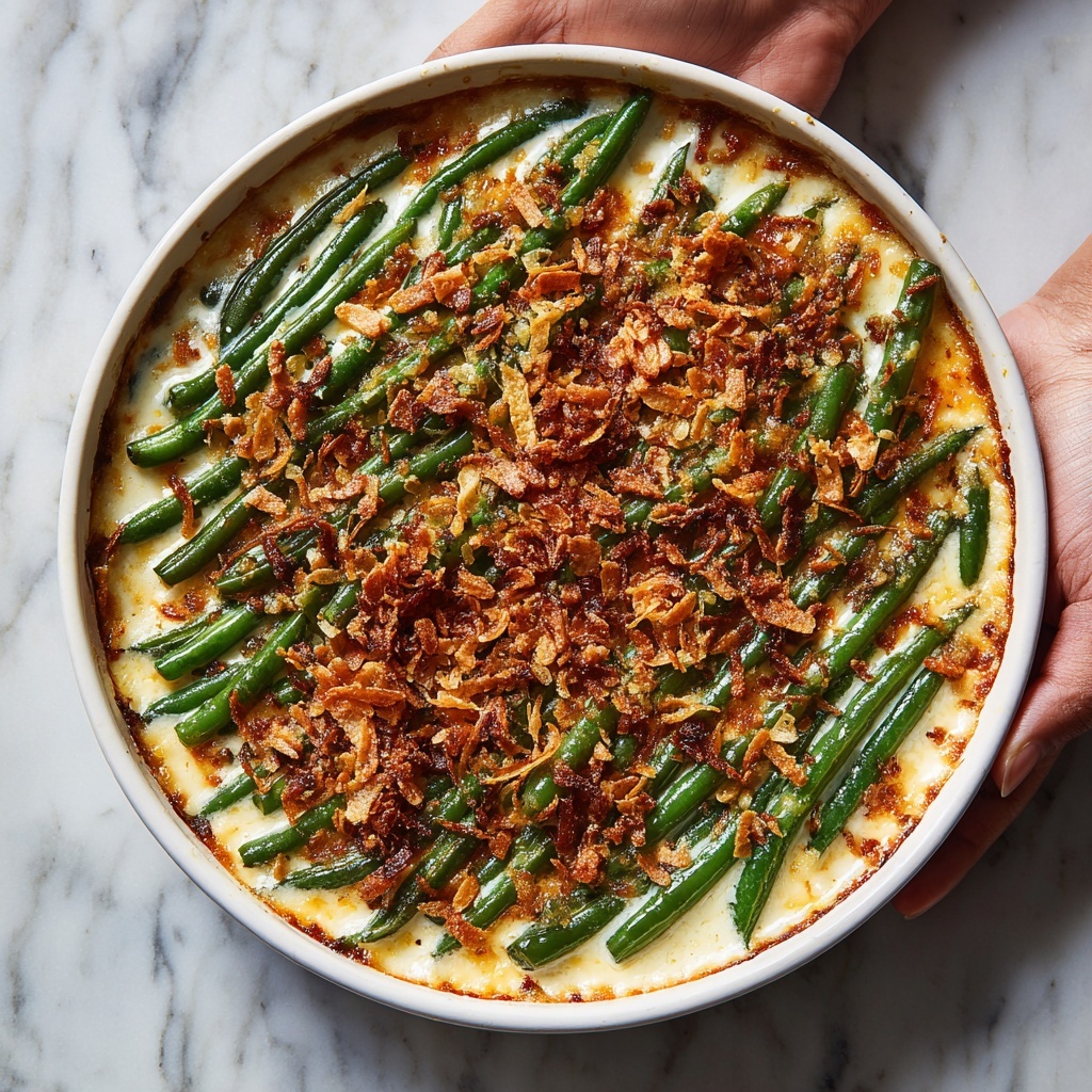 Easy Cream Cheese Green Bean Casserole Recipe - Recipe Image