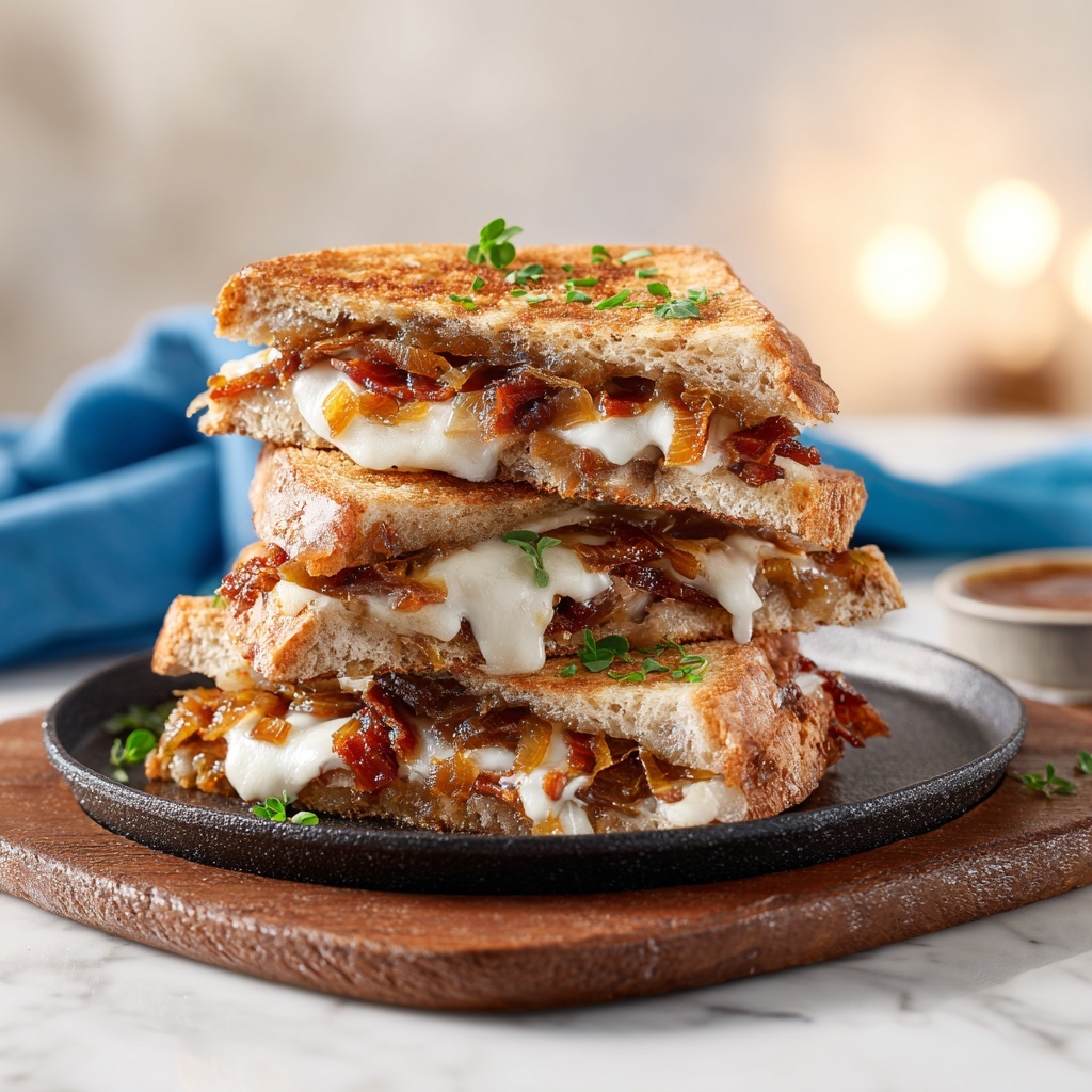 French Onion and Apple Grilled Cheese Recipe - Recipe Image