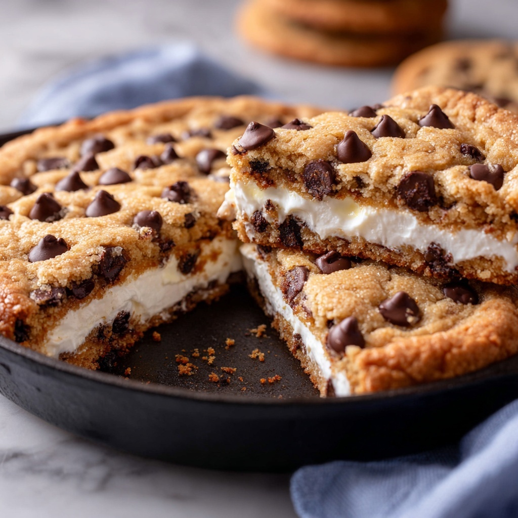 Chip Skillet Cookie with Cheesecake Filling Recipe - Recipe Image