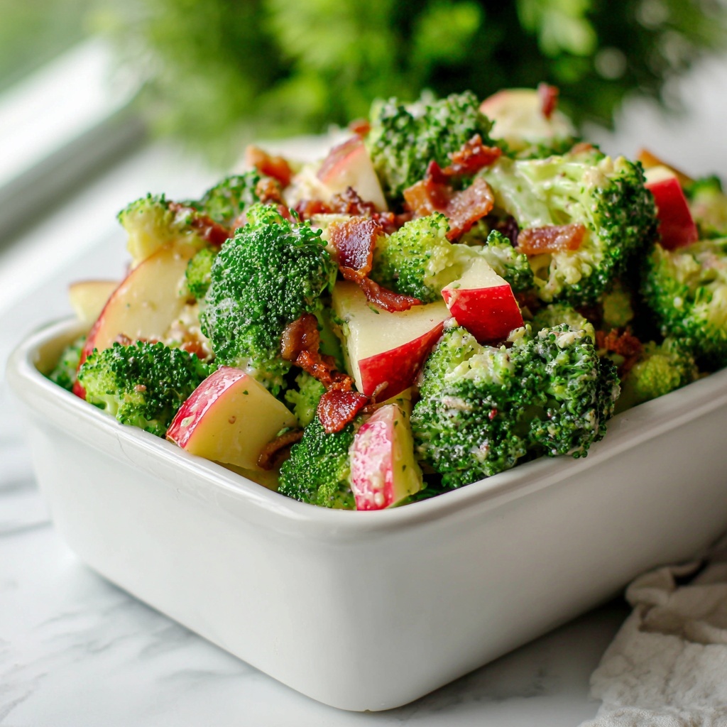 Apple Broccoli Salad with Cranberries, Pecans, and Honey-Dijon Dressing Recipe - Recipe Image