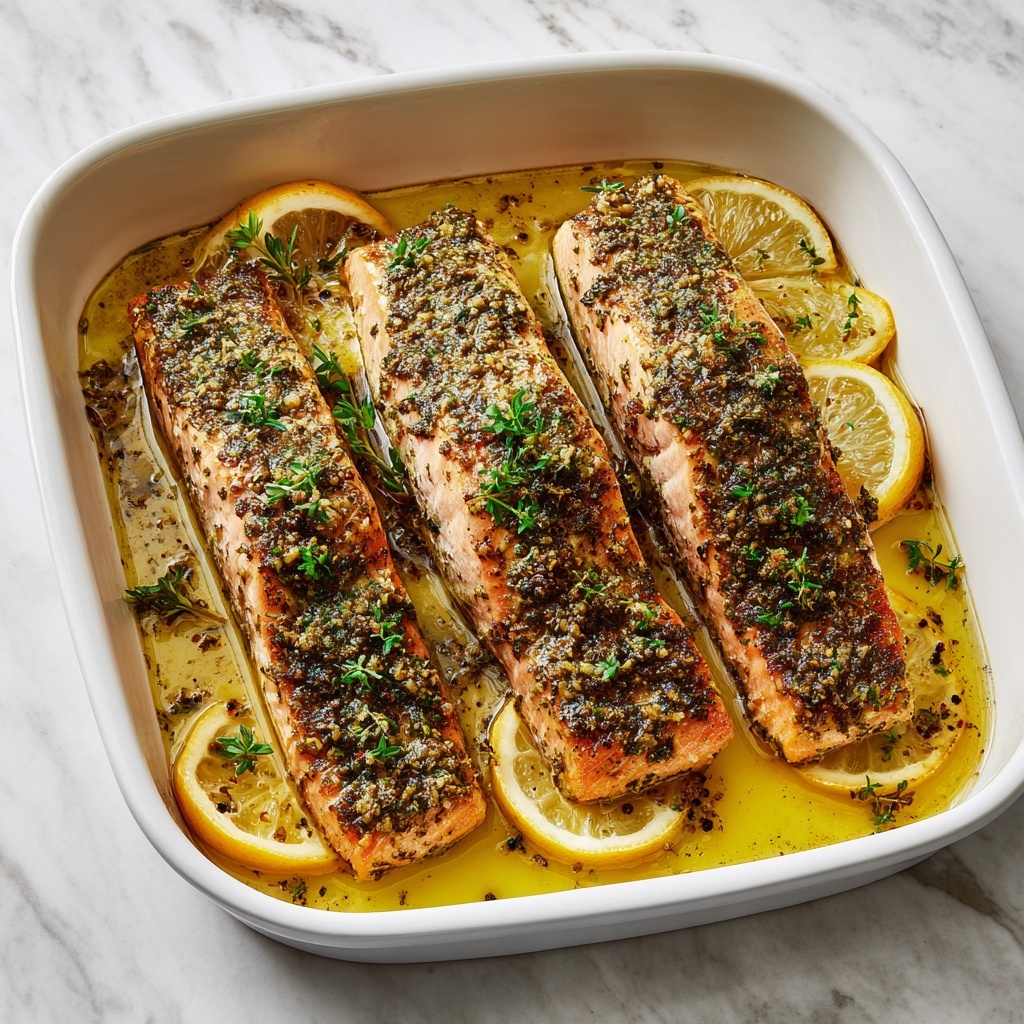 Oven-Baked Lemon Herb Salmon Recipe - Recipe Image