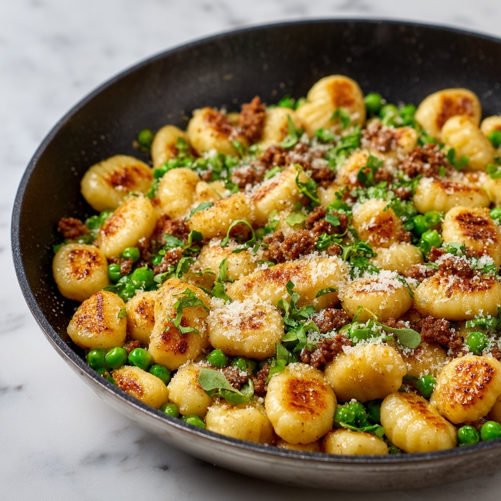Gnocchi with Peas and Sausage Skillet Dinner Recipe - Recipe Image