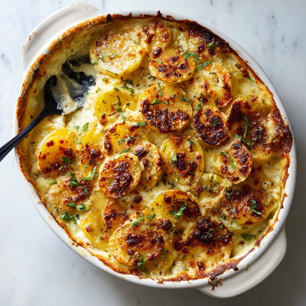 Dad’s Creamy & Cheesy Au Gratin Potatoes Recipe - Recipe Image